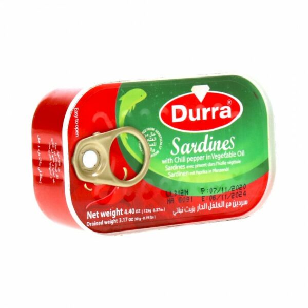 Durra Sardinen hot dose 125 gr - Durra Sardinen hot Dose125g*50*0.95CHF 1